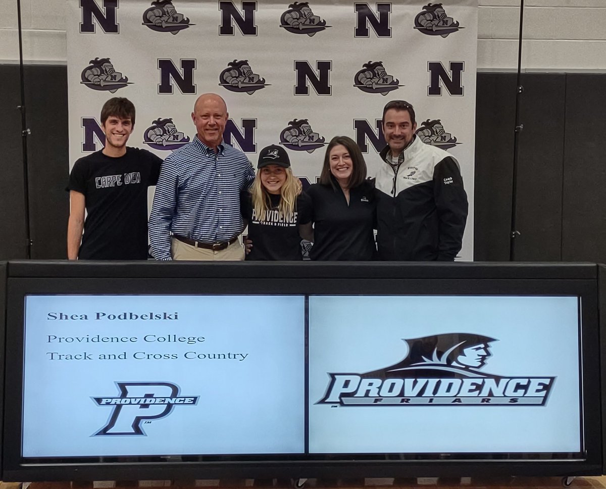 NHSLancersports's tweet image. Congratulations to Shea Podbelski on signing her NLI  to run cross-country and track at PC next year!

@FriarsXCTrack