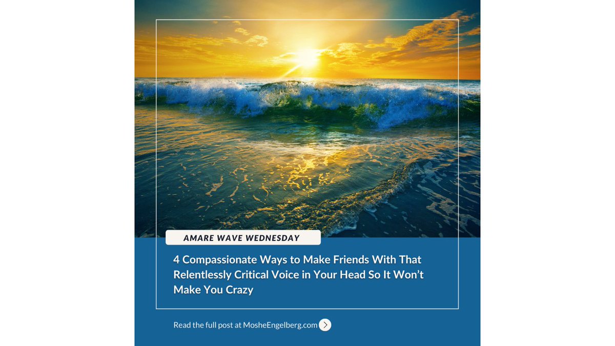 Creating separation between the voice in your head and the “you” that observes it is a powerful step in self-awareness and into love-powered leadership.  

In today’s AWW, I share 4 Amare Ways to Make Friends with the Voice in Your Head: loom.ly/njCzuNk