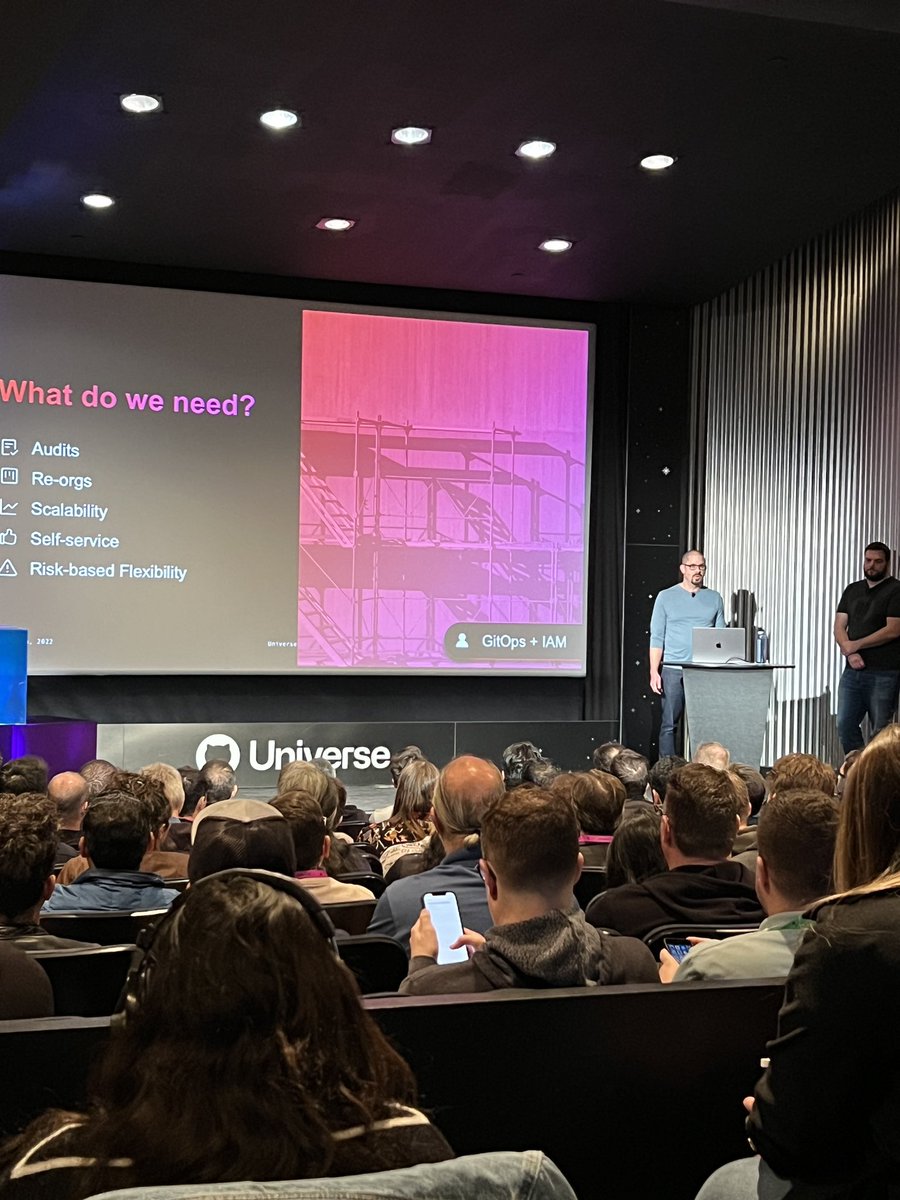 GitHubSecurity's tweet image. “How GitHub uses GitHub to Secure GitHub” with @jacobdepriest and @gose1 #githubuniverse2022 @github