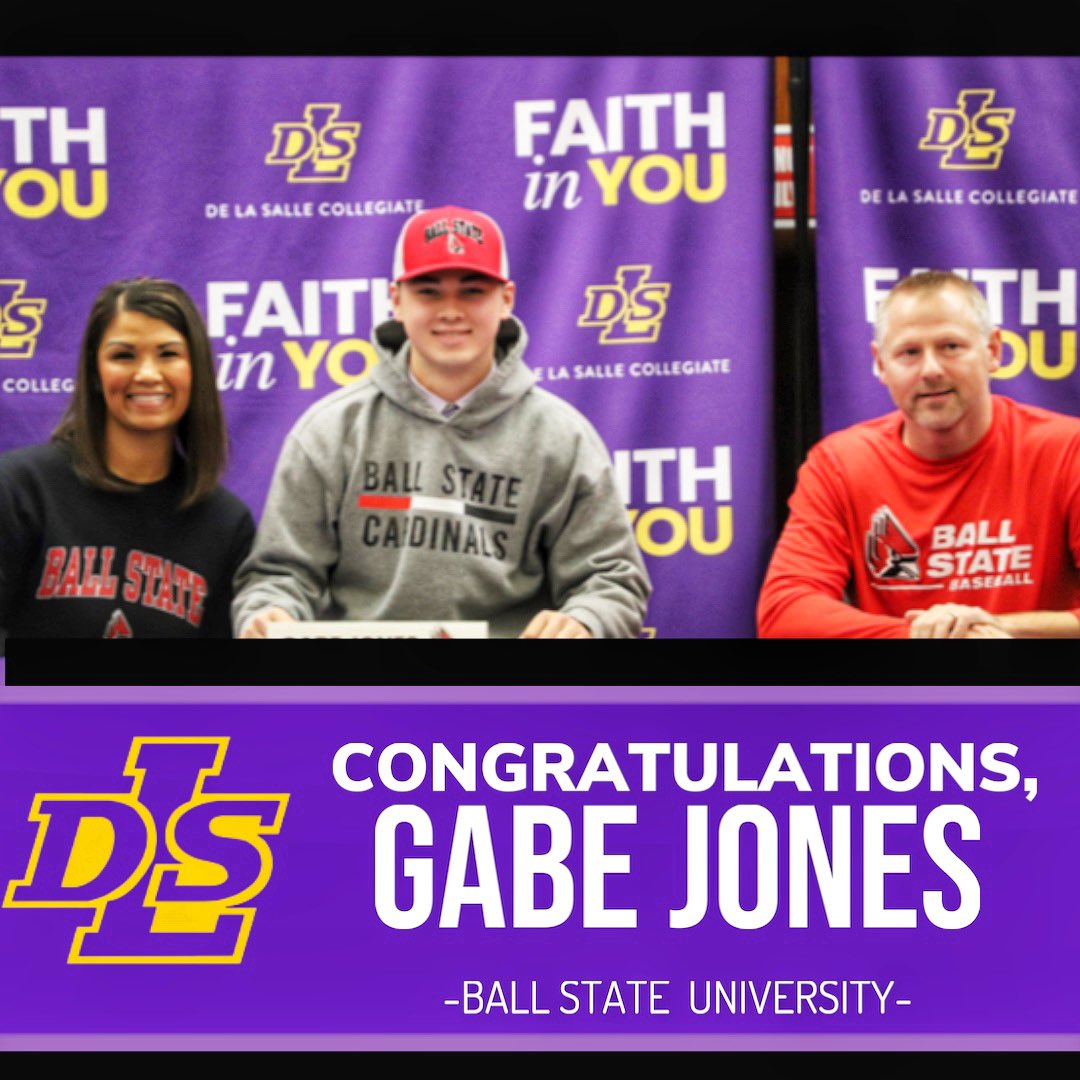 Congratulations, Gabe Jones, who signed his commitment to Ball State University for baseball! Go Cardinals! <a href="/DLSPilots/">De La Salle Collegiate Athletics</a>