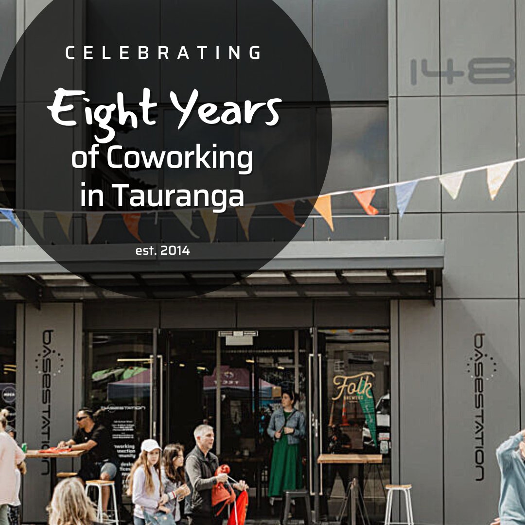 basestationnz's tweet photo. Can you believe that it's been eight years since Basestation opened it's doors to the #coworking community in #Tauranga? We still get excited about coworking and can't wait for the next eight years! Want to be part of #BasestationLife? Come in for a chat and a tour 😀 https://t.co/1BWCGJXgdz