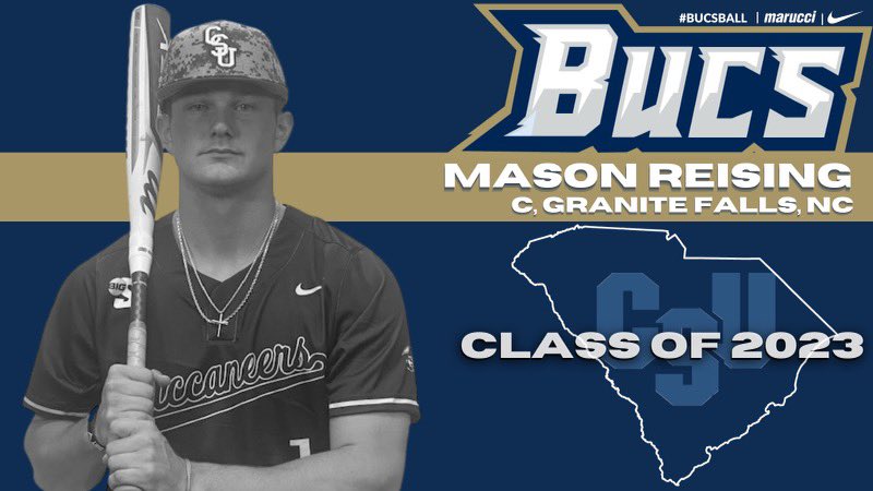 mreising2023's tweet photo. Today I officially join the BUCS family! @CSUBucsBaseball

Thank you to all of my South Caldwell Baseball coaches, @SheafferDanny, @jakerobbins49, @matkovichm, my family, and @CoachMac_23 @CoachTwohig @CoachKs2 @Joshmerrigan 

#BUCSbound #ComeToCharleston https://t.co/qm6w0Jz3Ev