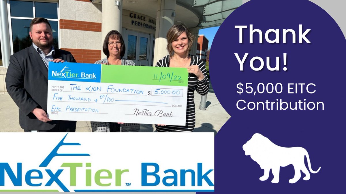 Thank you <a href="/NexTier/">NexTier Bank</a> for being an EITC partner! Together we can bring Great Ideas to LIGHT!
