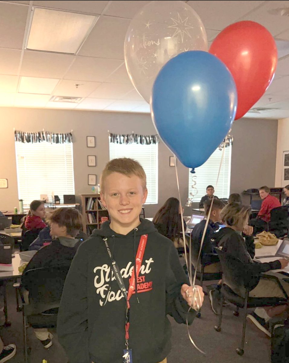 QuestJrHS's tweet photo. Shout out!!! Congrats to this student for proving proficiency in 8th grade Math. He’s only a 7th grader!! An example of letting our students fly & personalize learning at Quest! How cool, a 7th grader in a 9th grade math? #questmath #whyiquest #pcbl #uted #selfpacedmath https://t.co/3v9V96eLRz