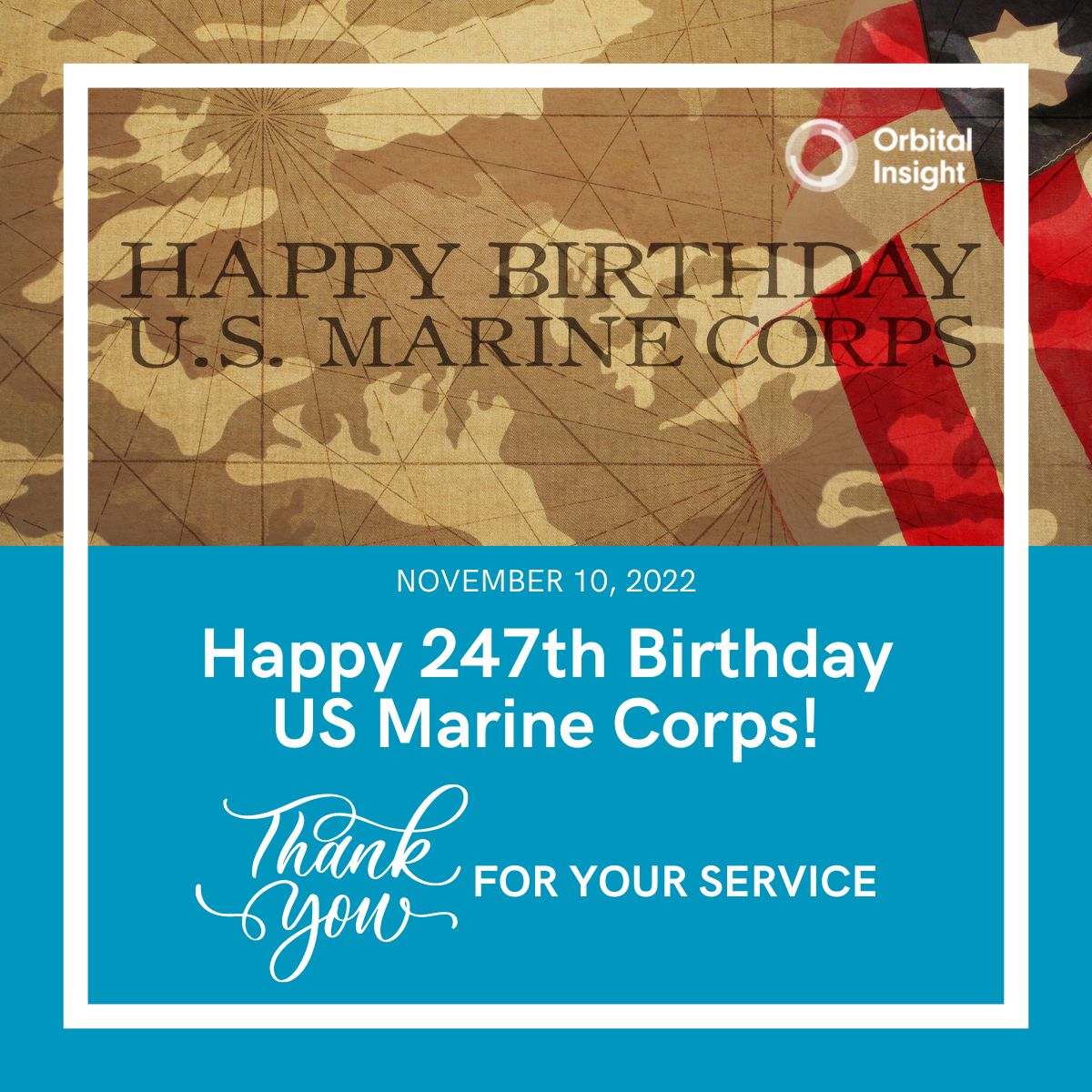 Orbital Insight (@orbital_insight) on Twitter photo We commemorate the 247th Birthday of the <a href="/USMC/">U.S. Marines</a> on November 10, 2022. Thank you to ALL #Marines for your service, courage and commitment.
#USMC #USMarineCorpsBirthday #USmarinecorps #USmarines We commemorate the 247th Birthday of the <a href="/USMC/">U.S. Marines</a> on November 10, 2022. Thank you to ALL #Marines for your service, courage and commitment.
#USMC #USMarineCorpsBirthday #USmarinecorps #USmarines