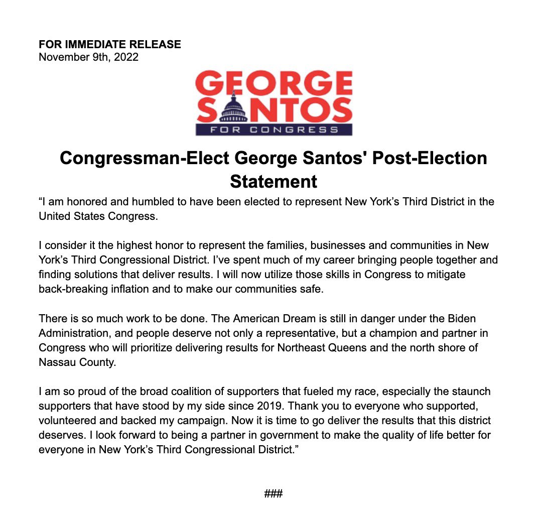 George Santos tweet media