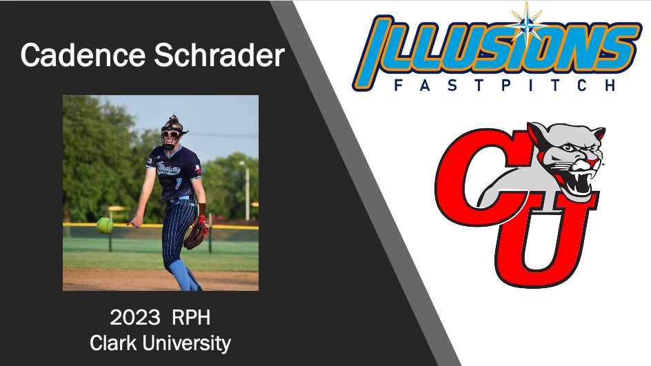 It’s National Signing Day! A big day for Illusions Premier 18U’s @CadenceSchrader, who has committed to @clarku_softball. Congratulations Cadence! We are extremely proud of you! #committed