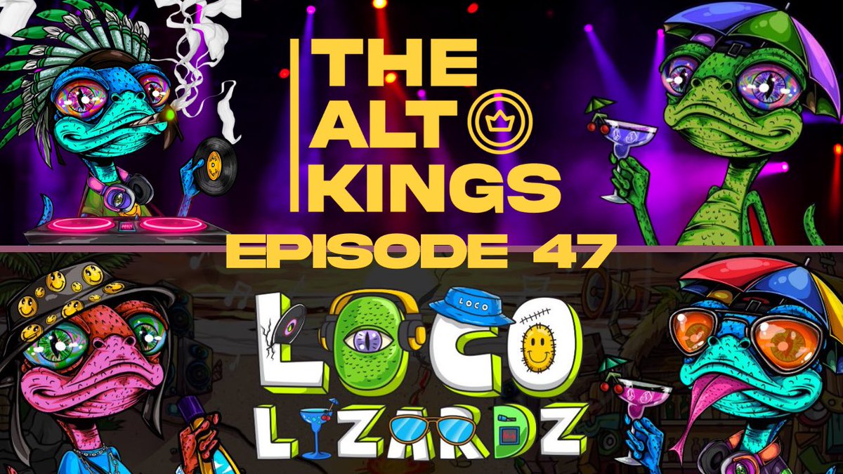 TateOnChain's tweet photo. 👑 The Alt Kings Episode 47 👑

We went loco when we hosted @LocoLizardz with an epic conversation discussing the future of the lizards! 🤪🦎 WATCH NOW! 👇
https://t.co/1pgCmmqapA https://t.co/ZfG6ZesZTh