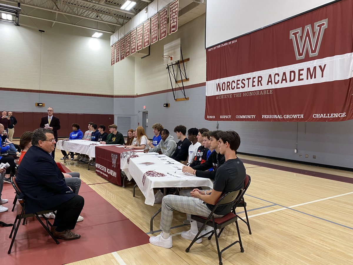 Worcester Baseball (@baseball_wa) on Twitter photo Congrats to our 6 (7) Seniors/PGโs on signing their Letters of Intent today.
Great talents on the field, but more importantly, terrific young men off the field!
S/O Coach Mac for his great work!
#WorcesterBaseball | #DefendTheHill | <a href="/Coach_MAbes/">Mike Abraham</a> Congrats to our 6 (7) Seniors/PGโs on signing their Letters of Intent today.
Great talents on the field, but more importantly, terrific young men off the field!
S/O Coach Mac for his great work!
#WorcesterBaseball | #DefendTheHill | <a href="/Coach_MAbes/">Mike Abraham</a>