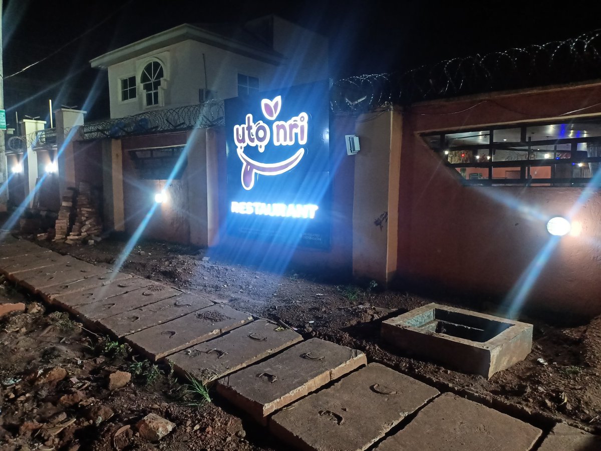 nri_uto's tweet photo. Uto-Nri Restaurant has moved to more bigger and better place to serve our customers better, you can locate us at No 27 Ken Nnamani Drive , by City Park Hotel, before Unity Estate Gate .  #042foodie https://t.co/CI6vB9dml0