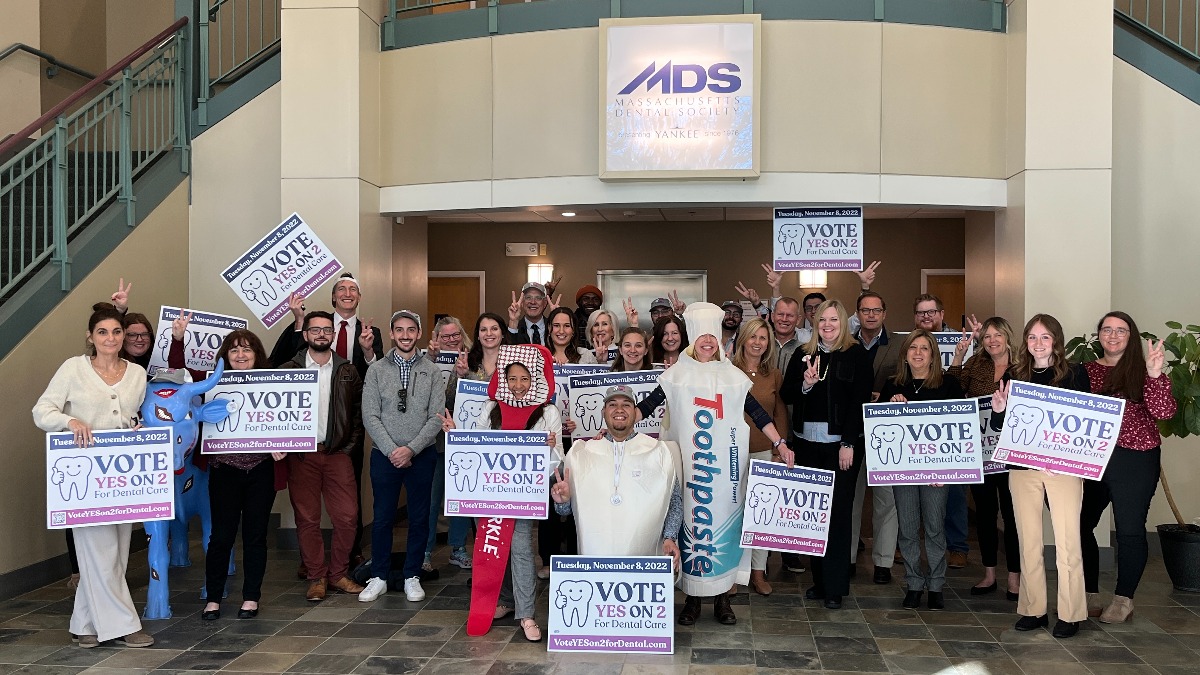 AmerDentalAssn's tweet photo. A victory for patient care. Question 2 ballot has passed overwhelmingly in Massachusetts, capturing more than 70% of votes. Thanks to all of our supporters who helped make this reform for better dental benefits. https://t.co/wlqY8ye6CN #Yeson2ooth https://t.co/lcir1YFpqj
