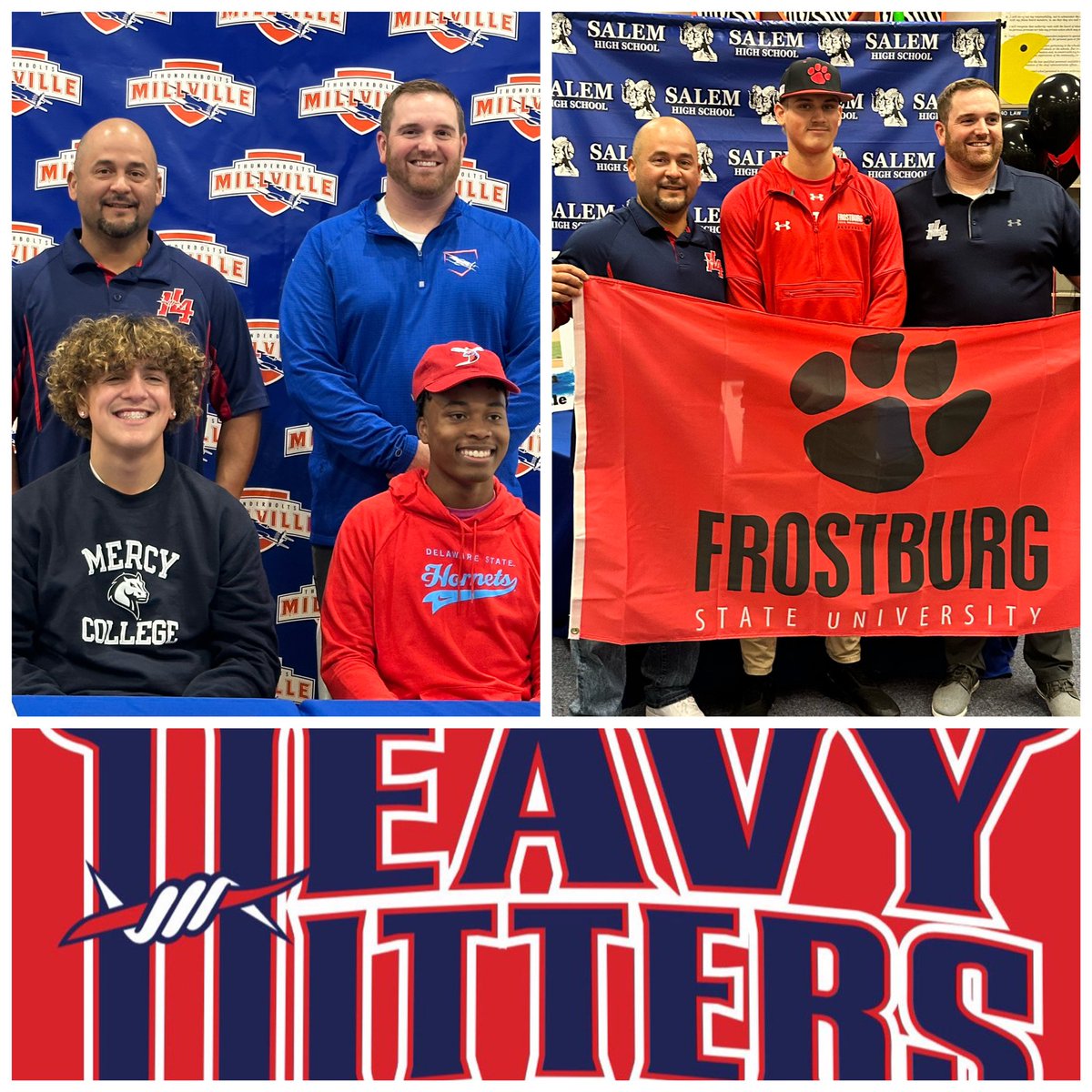 Heavy Hitters 4 (@hhitters4) on Twitter photo S/O to <a href="/dav1drodriguez_/">David A. Rodriguez</a>, <a href="/WayneHill05/">wayne hill</a>, <a href="/evanbiddle21/">Evan Biddle</a>, and their families on a special day! Making their commitments official is an exciting step towards the next phase of their lives. 
<a href="/Frostburg_BB/">Frostburg Baseball</a> <a href="/DelStBaseball/">Delaware St Baseball</a> <a href="/TWIBaseballSJ/">BFA Sports | TWIBaseball SJ</a> 
#H4Family S/O to <a href="/dav1drodriguez_/">David A. Rodriguez</a>, <a href="/WayneHill05/">wayne hill</a>, <a href="/evanbiddle21/">Evan Biddle</a>, and their families on a special day! Making their commitments official is an exciting step towards the next phase of their lives. 
<a href="/Frostburg_BB/">Frostburg Baseball</a> <a href="/DelStBaseball/">Delaware St Baseball</a> <a href="/TWIBaseballSJ/">BFA Sports | TWIBaseball SJ</a> 
#H4Family