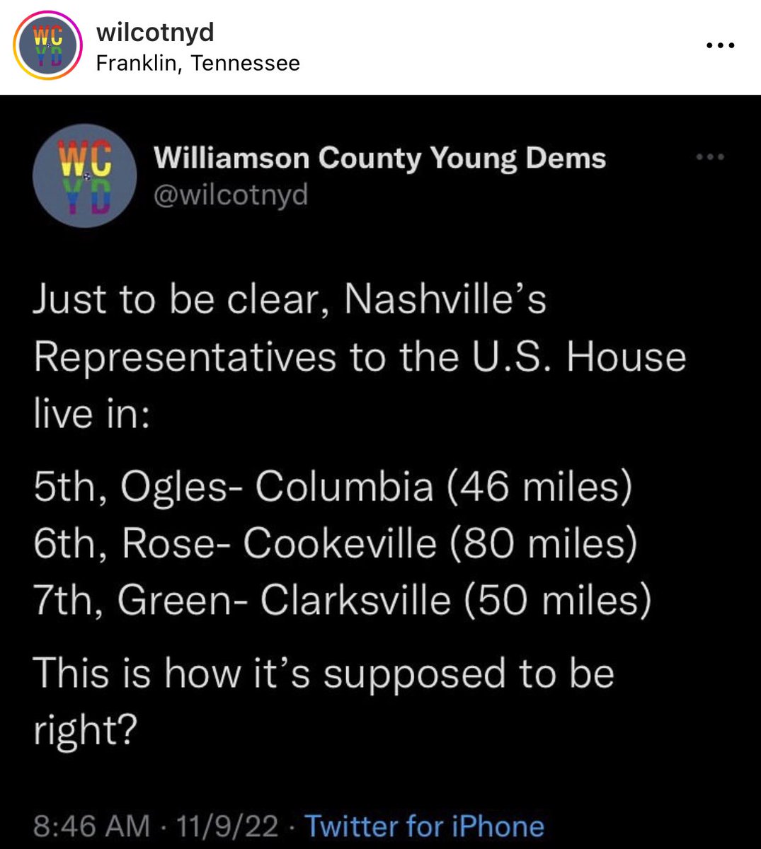 Not ideal, Nashville! 🫤 (h/t <a href="/wilcotnyd/">Williamson County Young Dems</a>)