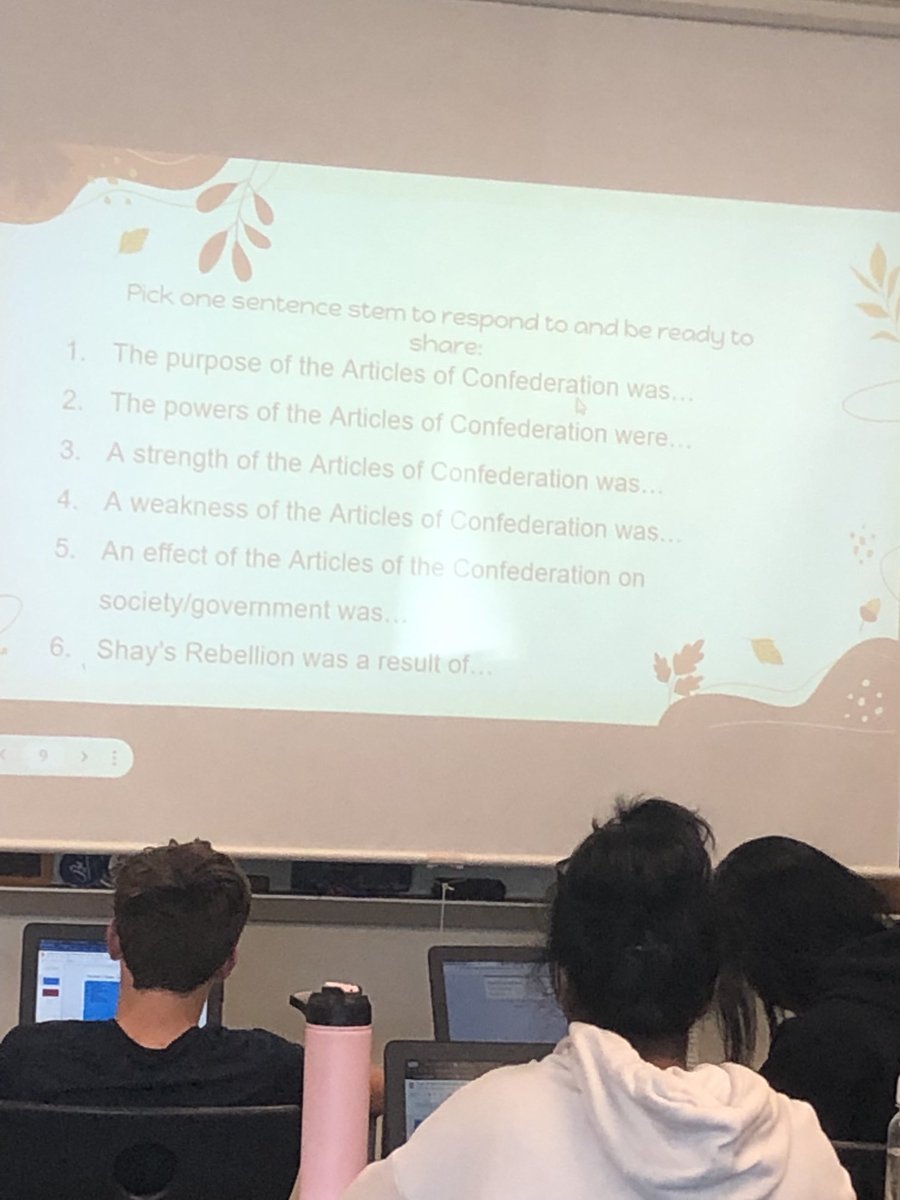ConklinSteph's tweet photo. Reviewing the Articles after a reading with a cybersandwich - Student teacher created sentence stems to help students use academic vocabulary #monitorandadjust @eduprotocols @ClarkMSCougars @FISDsocstudies https://t.co/CXP1NYcxVM