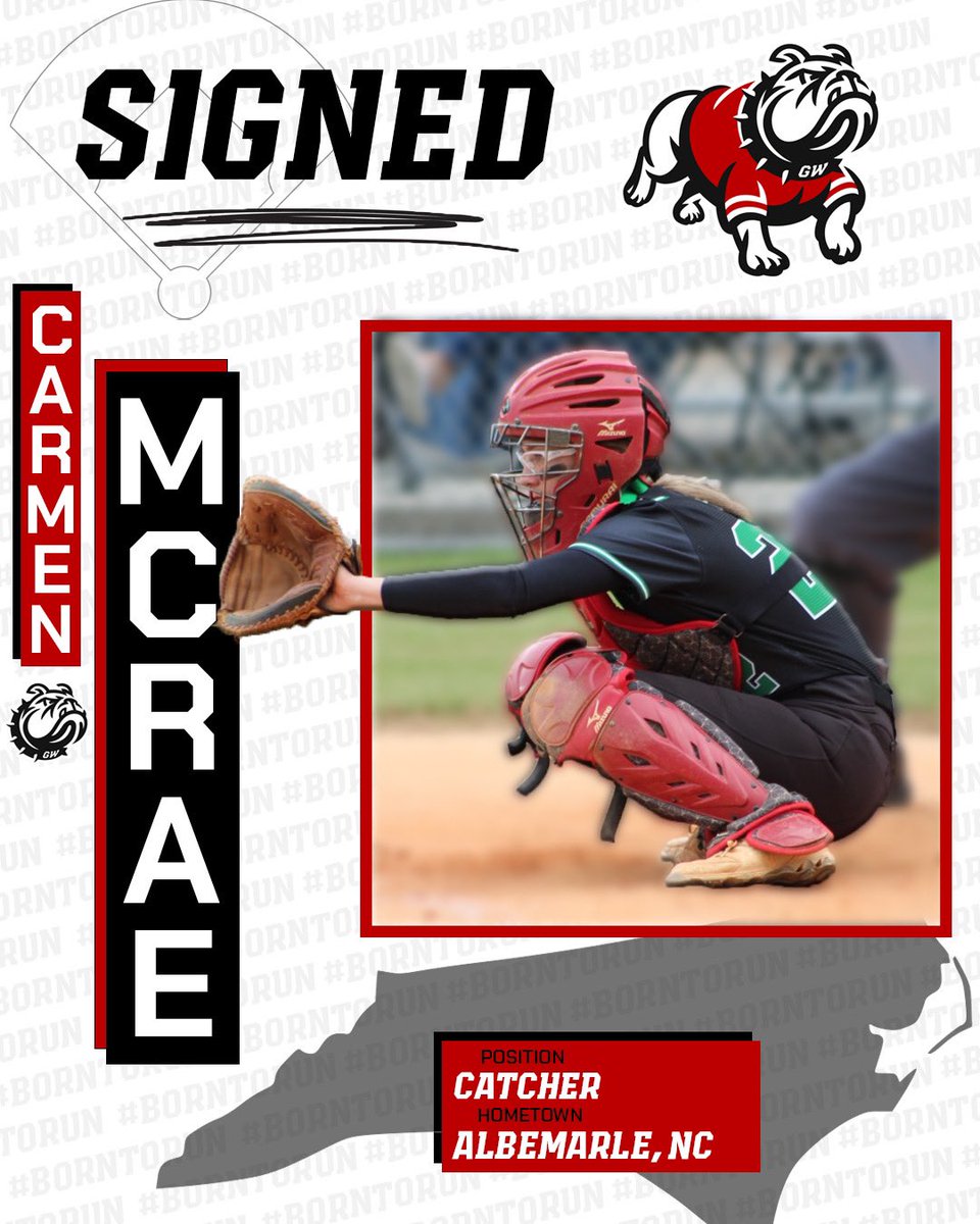 Gardner-Webb Softball (@gwusoftball) on Twitter photo Another North Carolinian will be Runnin’ With Us soon, as we welcome our next signee: Carmen McRae! As a leader behind the plate that brings out the best of her pitchers, Carmen will be a huge addition for the 🔋#SkoDawgs <a href="/carmen_mcrae22/">Carmen McRae</a> Another North Carolinian will be Runnin’ With Us soon, as we welcome our next signee: Carmen McRae! As a leader behind the plate that brings out the best of her pitchers, Carmen will be a huge addition for the 🔋#SkoDawgs <a href="/carmen_mcrae22/">Carmen McRae</a>