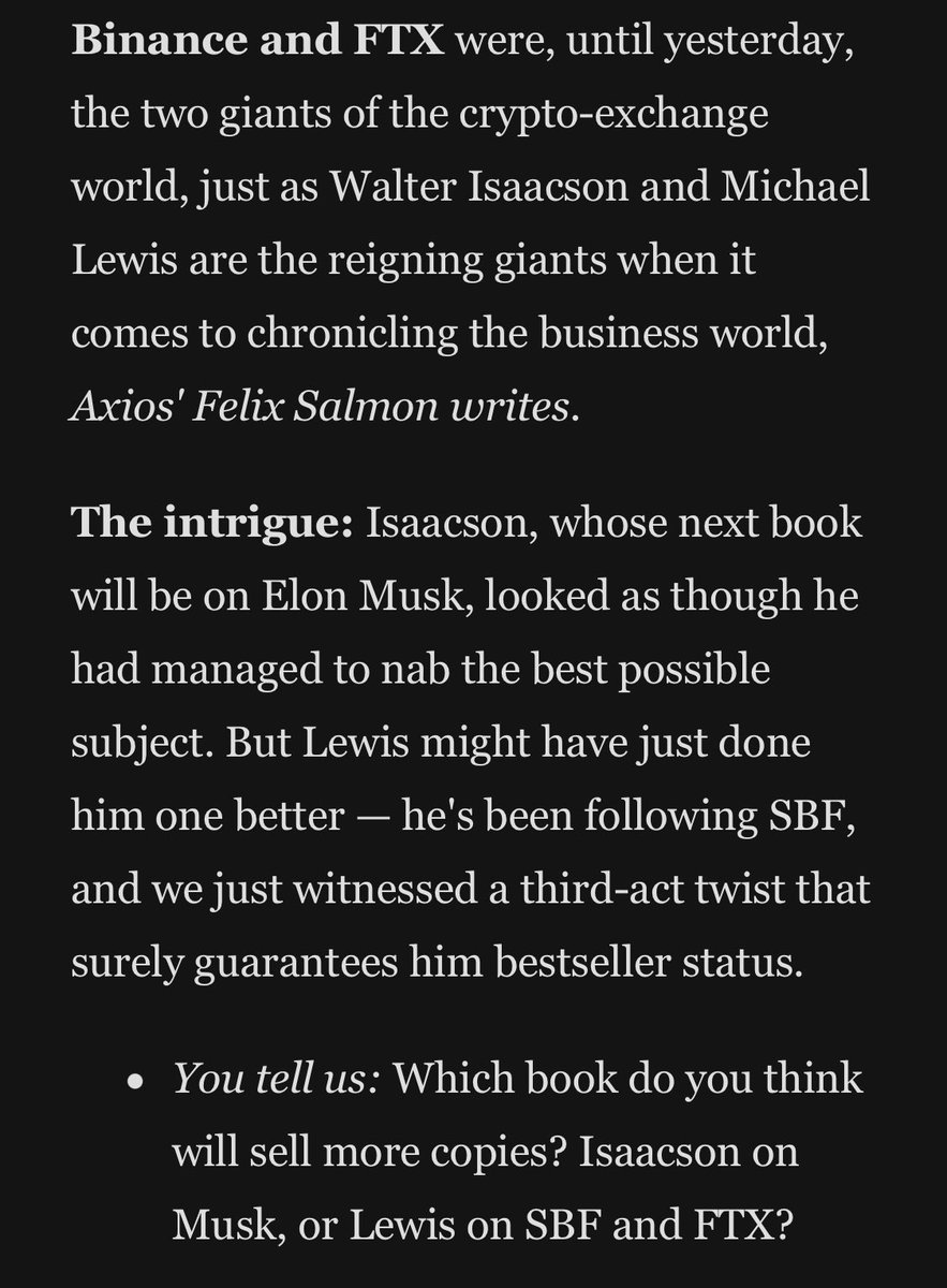 Michael Lewis has been following SBF around for a book….