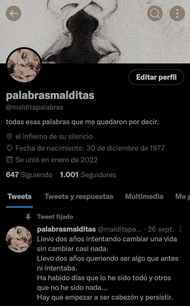 Mil y una gracias, como mil y una noches llenas de aventuras y cuentos, poemas y verdades, fantasías y sueños.
Para mí... Era imposible pensar en llegar a esta cifra.
Pero gracias por darme un poquito de sitio en vuestro TimeLine.