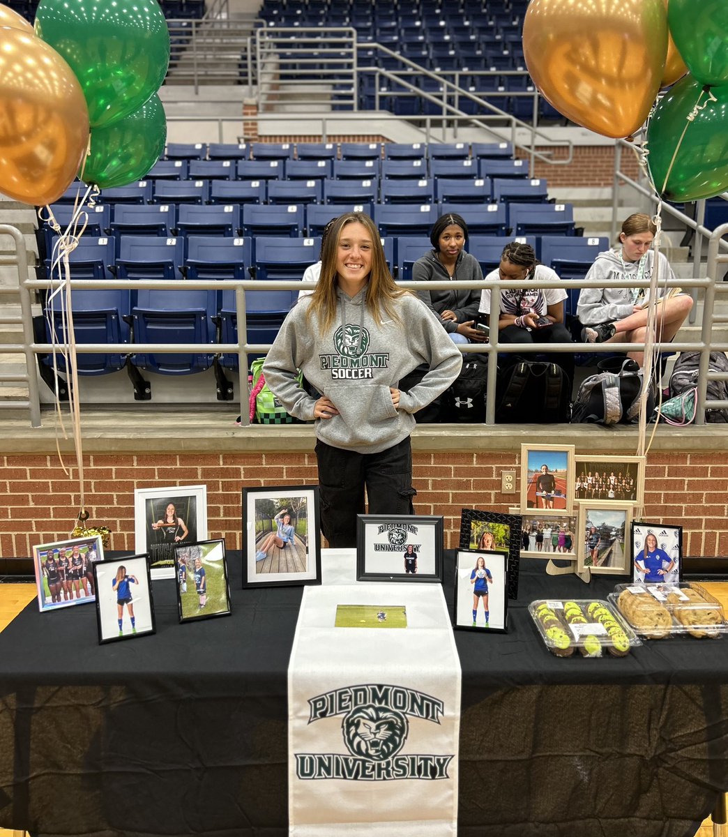 Congratulations to our very own Zoe Harrison for signing today to continue her academic and athletic career at Piedmont University!! We are so proud of you!! <a href="/ZoHarrison44/">Zoë Harrison</a> <a href="/PiedmontWSOC/">Piedmont Women's Soccer</a>