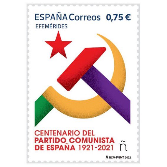 Spain is issuing a commemorative stamp on the occasion of the centenary of the Spanish Communist Party. It will be available from November 14. What is the government in Madrid doing? Central Eastern Europe pushed for years for the EU to condemn ALL totalitarian ideologies 🇪🇸