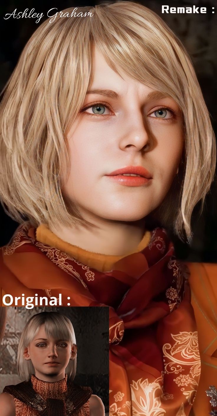 Marcos García on X: Ashley in original RE4 and RE4 Remake ❤️😍   / X