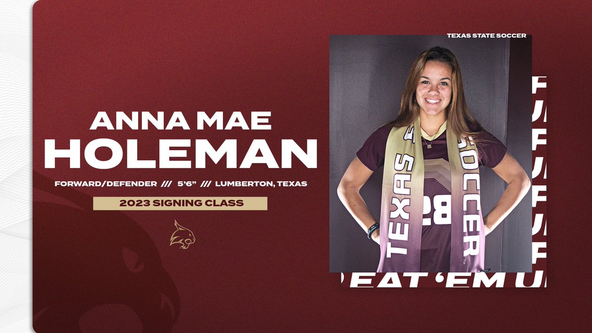 Signed 📝

Welcome Anna Mae Holeman to 𝐒𝐚𝐧 𝐌𝐚𝐫𝐯𝐞𝐥𝐨𝐮𝐬❗

📍: Lumberton, Texas
⚽: Forward/Defender

#EatEmUp x <a href="/HolemanMae/">Anna Mae Holeman</a>