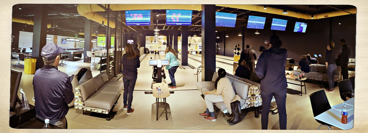 StingelinN's tweet photo. This was fun! To more of those! Check out my score - one strike. Possibly a lucky one but hey, it counts. Thanks to the great #LaJuanaWhitnerBason to arrange all, and all #MSE_Staff to join. Next time we bring in the faculty as well. #ONE_GTMSE #Transforming_Tomorrow_Together ! https://t.co/gTp1gGovNk