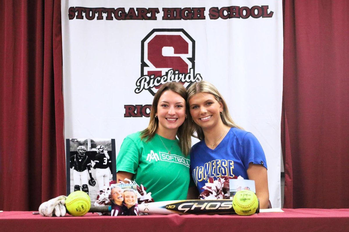 These two signed their letters today to play at the next level! They will do great at the next level as their work ethic is unmatched, and it’s going to be a fun year as their coach! 🥎 <a href="/EmmaBanks2023/">Emma Banks</a> <a href="/Laurenspoon2023/">Lauren Spoon</a> <a href="/McNeeseSoftball/">McNeese Softball</a> <a href="/UAMsports/">UAM Athletics</a> <a href="/Coach_Lem_UAM/">Kyle Lem</a>
