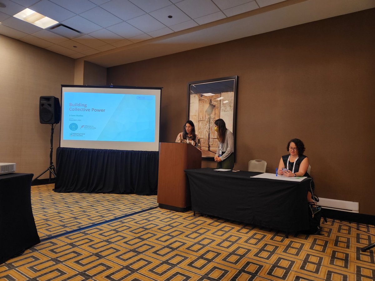 InnoNet_Eval's tweet photo. Happening now: Our session on Building Collective Power @aeaweb in Strand 13 #Eval22 https://t.co/h0W63Q5zSe