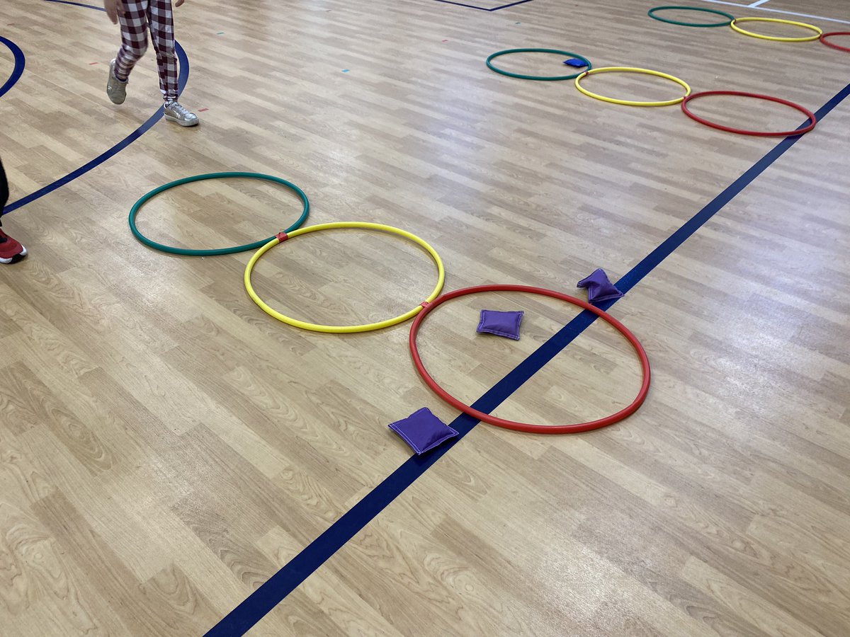 khlivengood's tweet photo. We are continuing our throwing unit this week with Stoplight Bean Bag Toss! So fun! #PhysEd #bullfrogsleap @BartonPondES https://t.co/ku0rFlhcUU