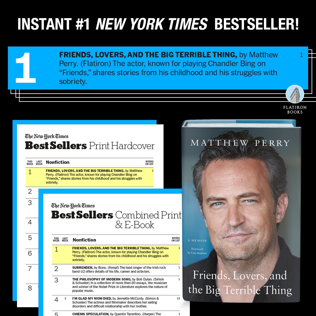 #1 ⭐️ Wow- a dream come true! Thank you all so much for making #FriendsLoversBook #1 on the @nytimes bestseller list. Feeling grateful and humbled for all of the love you have given my memoir and am happy to hear my words resonated with you.