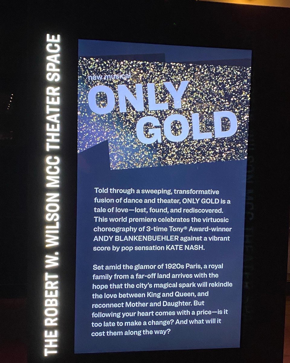 BWayBoundAndrew's tweet photo. Next up this evening, we kick off @mcctheater season with a great new musical from Andy Blankenbuehler! #stagewhisperpod #offbroadway #mcctheater #onlygoldthemusical #fallseason22 https://t.co/kT8XeiXO6T