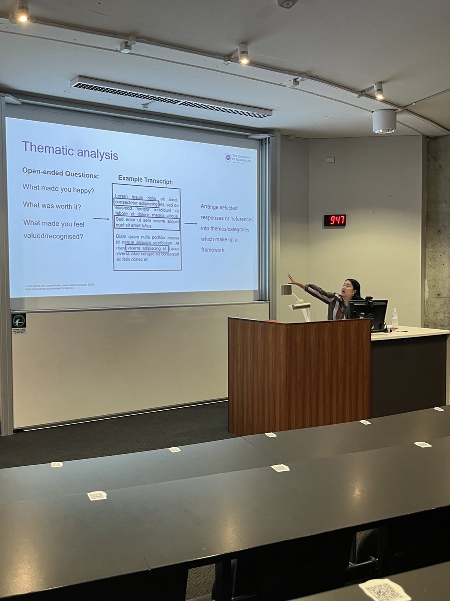 My terrific honours student Khristine Grace Valdellon doing her final honours presentation this morning. Super job!