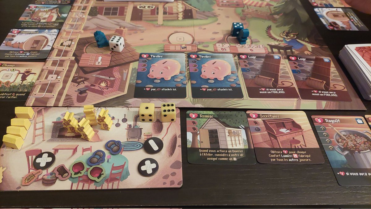 Creature Comforts! Le Porc-épic, ayant glandé tout l'été, se trouva fort dépourvu quand la bise fut venue. Il alla raler chez sa voisine la lapine! <a href="/EditionsMatagot/">Matagot</a> <a href="/Playin_by_MB/">Playin</a> #j2s #boardgame #creaturecomforts