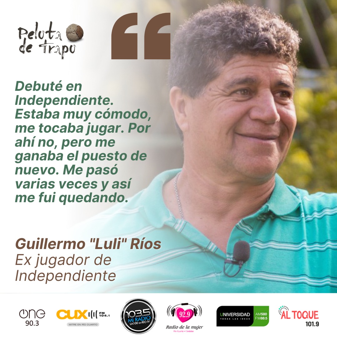 Escuchá acá la nota completa que hicimos hoy con el ex Independiente Guillermo Luli Rios: cuxproducciones.com.ar/not.php?id=2787

Seguimos siendo desde acá ⚽ ❤