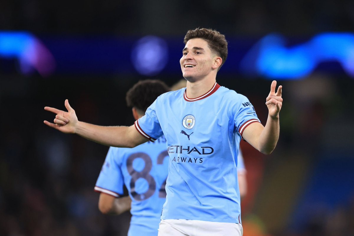 DxBruyneSZN's tweet photo. The amount of times we are gonna see Julian Alvarez do this celebration 😮‍💨 https://t.co/Cdw1i9LEuH