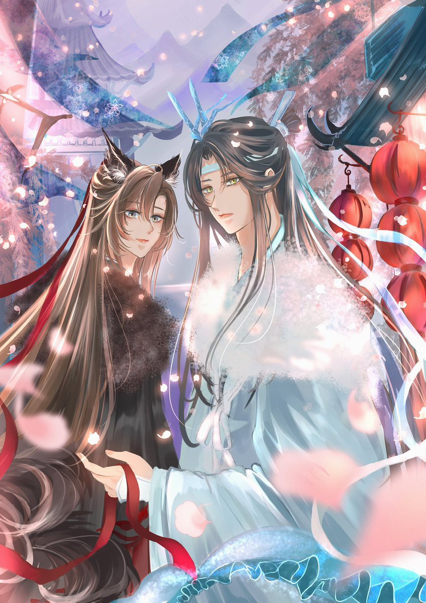 忘羨「花の都 #忘羨  #MDZS   #龍狐忘羨 」|ありうむのイラスト