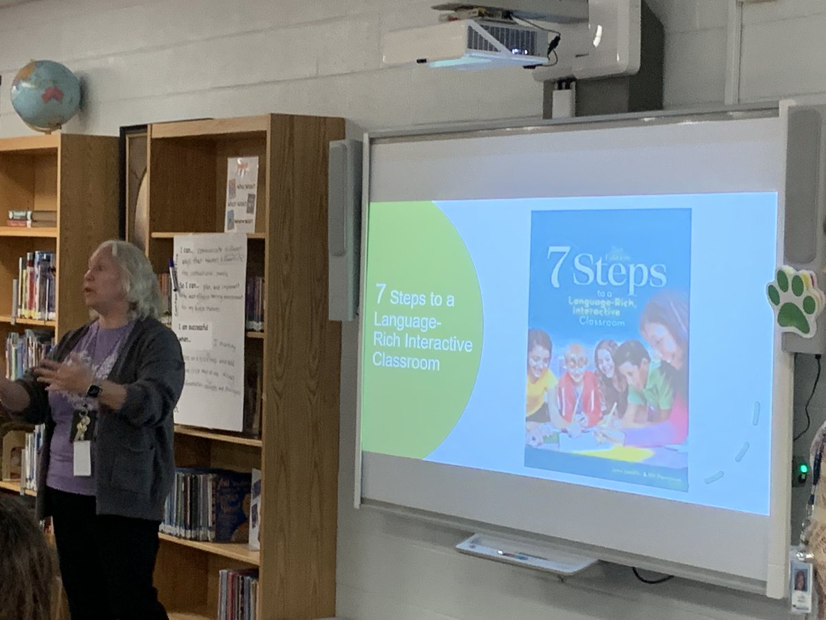 MrsASchott's tweet photo. Awesome way to start today! We revisited #UDL , creating effective content &amp; language objectives. @JoseMedinaJr89 always inspires. The 7 Steps to a Lang. Rich Classroom helps us plan #equitable &amp; engaging instruction too. #continuousPD #HNESalwayslearning #CIP https://t.co/hvokEbE1Om