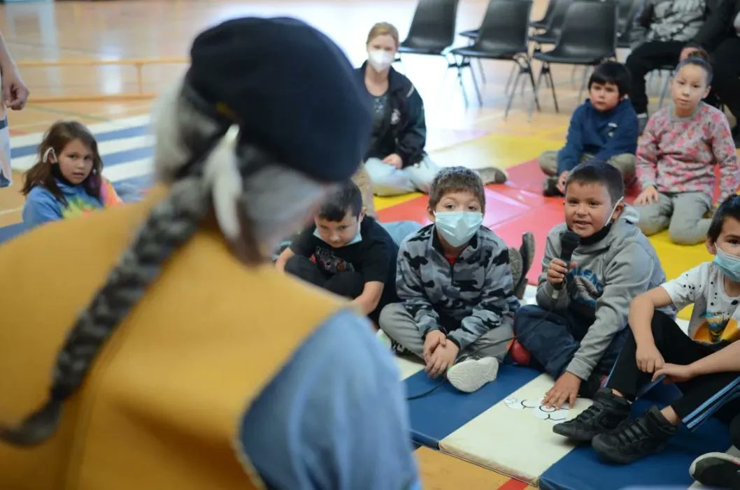 CBCIndigenous's tweet photo. Men from Chippewas of the Thames who served with U.S. military share stories with students on Indigenous Veterans Day https://t.co/3I4E8CL79B https://t.co/7q7XGL4MJA
