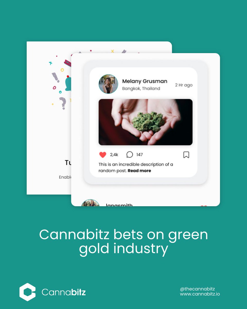 Cannabitz_io's tweet photo. With Cannabitz we facilitate companies, institutions, individuals and governments to empower the industry from the perspective of control, from traceability and from the inclusion of a trade that is totally controversial. Get more info at @Thecannabitznetwork https://t.co/mZRNDU8sL7