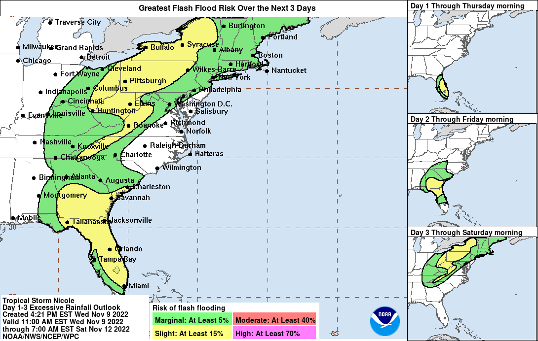LimWeather's tweet photo. #nicole could dump up to 6" of rain, hence a SLGT #flashflood risk across a wide swathe of the E #UnitedStates and into SE #Ontario, #Canada
#USwx #WxTwitter #TropicsWx #FLwx #GAwx #SCwx #ALwx #NCwx #TNwx #KYwx #VAwx #WVwx #MDwx #OHwx #PAwx #NYwx #ONwx #CANwx #Hurricane https://t.co/gagP684sFL
