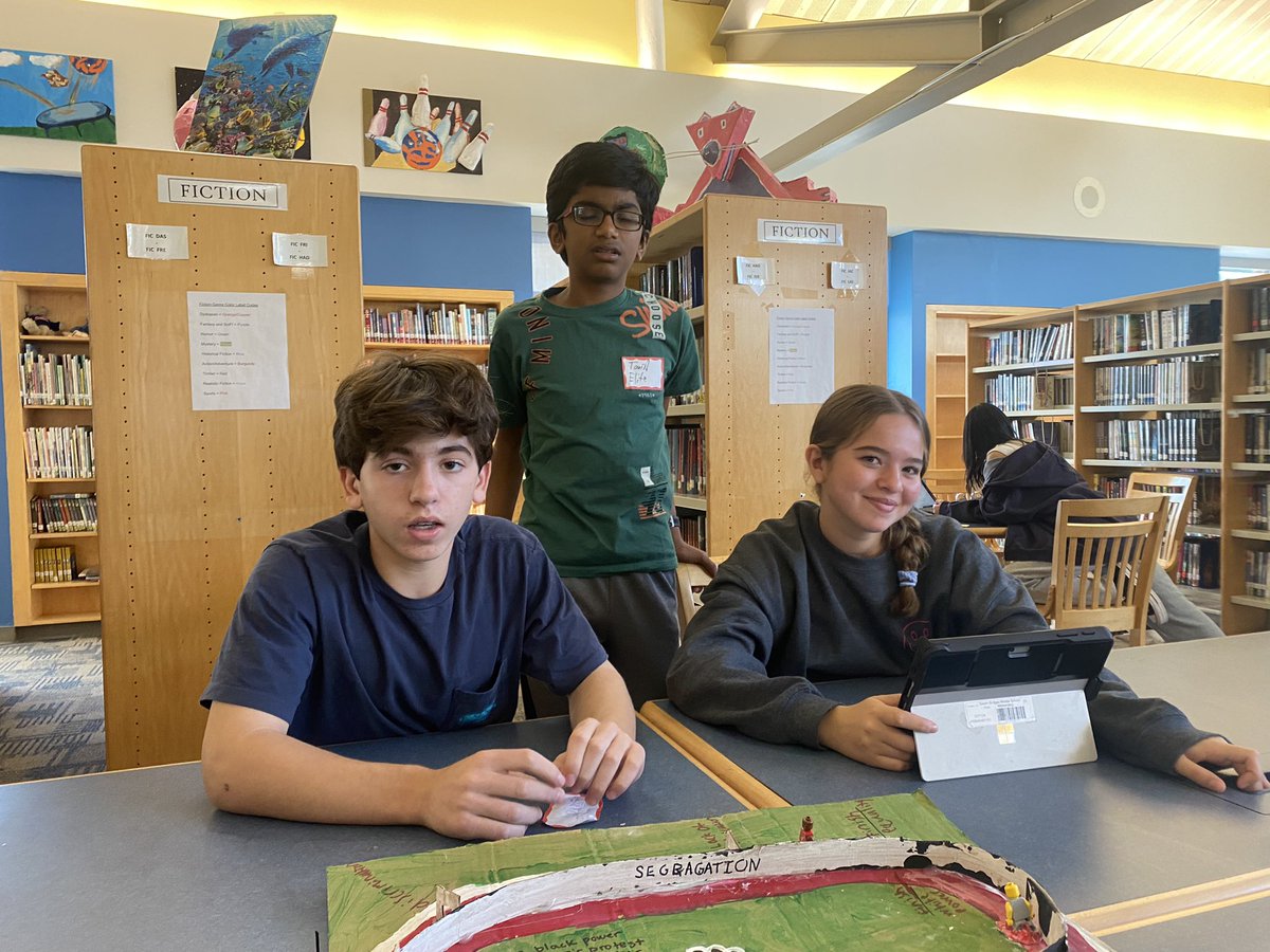 8th graders at 7B present their civil rights memorials! Their depth of knowledge and creativity was impressive! May the best memorial win! Special thanks to the seniors who came to help us judge.<a href="/EganSSclass/">Jamie Egan</a> <a href="/Joe_Mazza/">Joe Mazza, Ed.D.</a> <a href="/MaryDevane2/">Mary Devane</a>