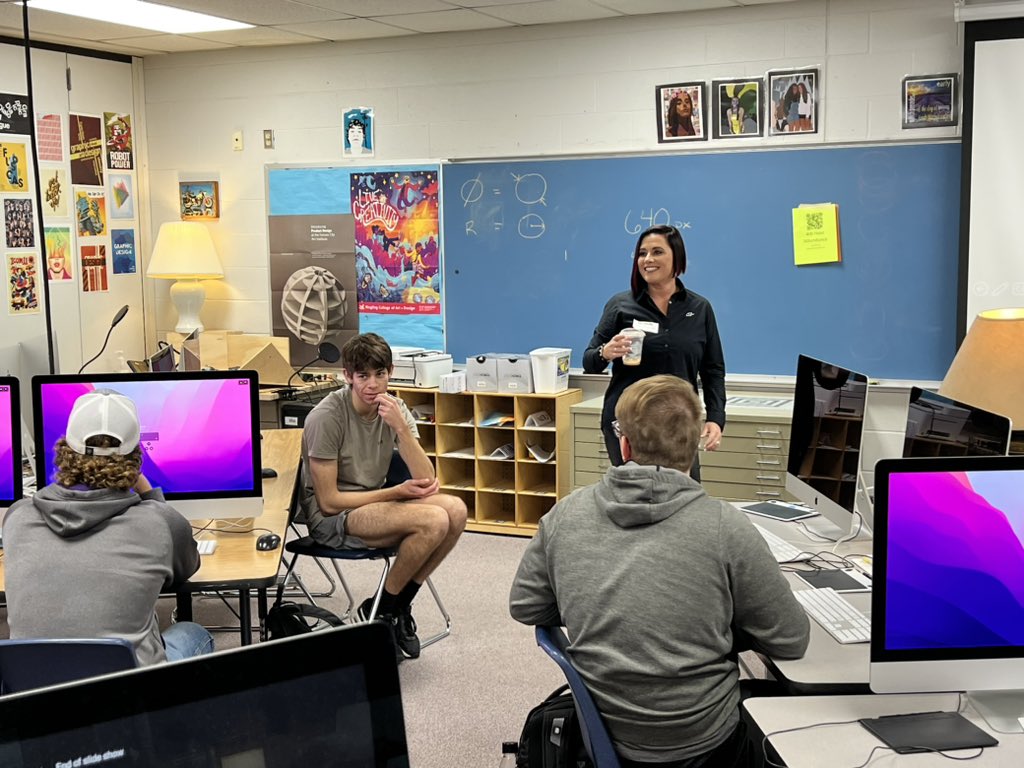 Combined two passions today: having an impact on kids and @MammothBuilt. So fun to be back at a place that shaped so much of my life 💙🤍Thank you, <a href="/USD437/">Auburn-Washburn</a> for having us today at the WRHS CTE Fair! #GoBlues #MammothBuilt