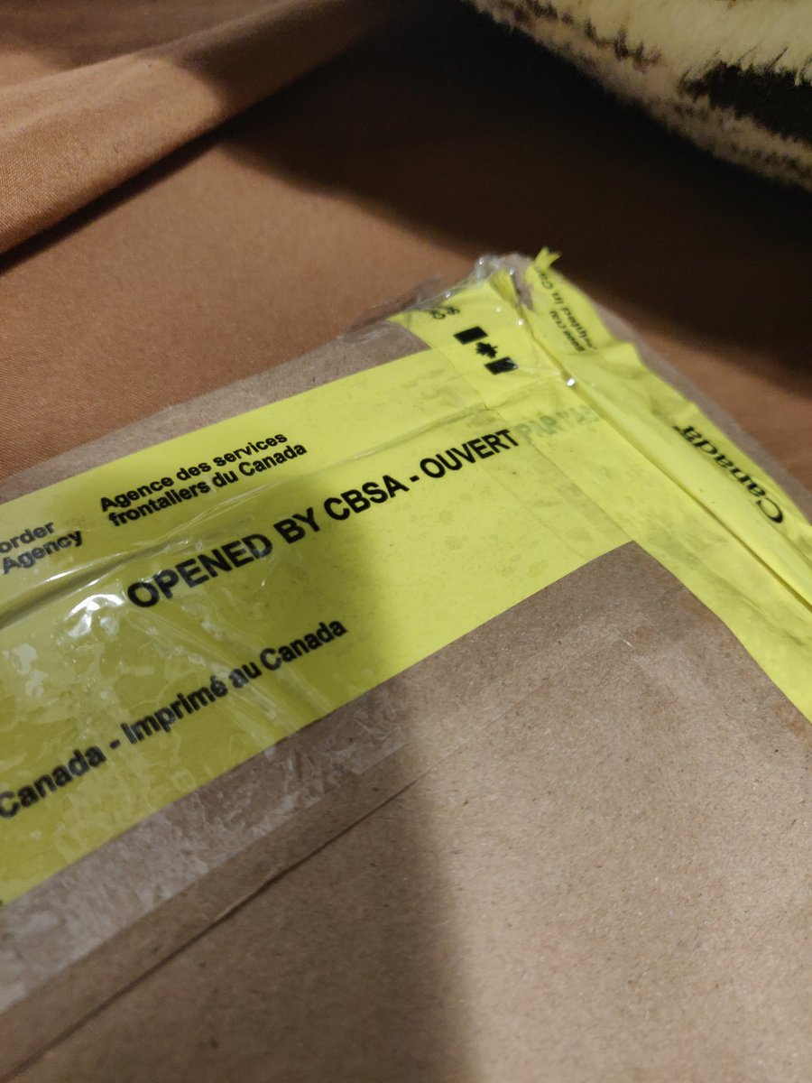 Good to know that my fanzine packages are being checked by border control! Gotta make sure there isn't anything weird in there...😂