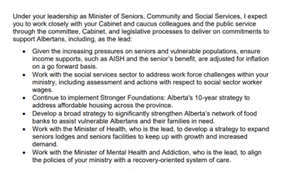 ACDS is very pleased to see that Premier <a href="/ABDanielleSmith/">Danielle Smith</a>'s mandate letter to <a href="/ABSupports/">Alberta Assisted Living and Social Services</a> Minister, Jeremy Nixon, includes the re-indexing of AISH, and actions to address workforce challenges in human and social services.  open.alberta.ca/dataset/71ebe0…