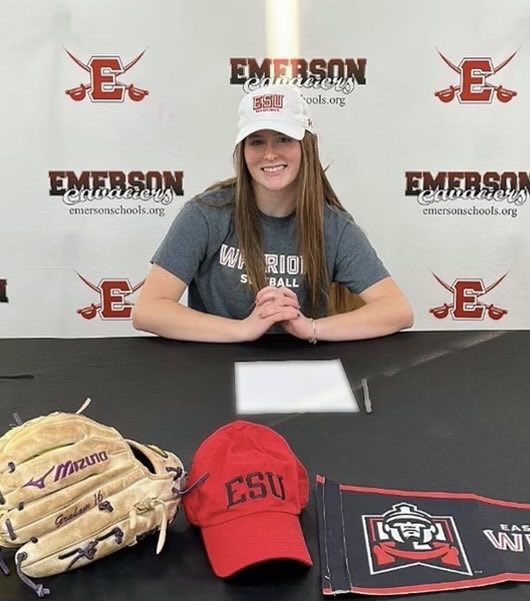 EmersonCavos_SB's tweet photo. Congratulations to Natalie Graham on signing her NLI to East Stroudsburg University.  Admire how hard you worked for this opportunity and we are excited for the wonderful opportunities ahead of you both on and off the field. #signingday #GoWarriors #GoCavos https://t.co/aqDCeYJQqm
