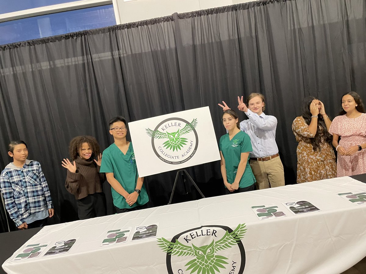 “Owl”mazing students representing <a href="/KISD_Academy/">Keller Collegiate Academy</a> tonight at the <a href="/KellerISD_CTE/">Keller ISD CTE</a> Expo tonight 6:00-8:00. Come by and see us!!