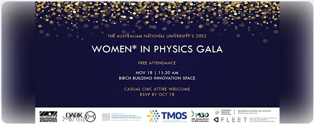 Canberra folks - are you looking for clever & diverse employees? On Fri 18th Nov @ourANU Women in Physics group is hosting its first annual gala. ✅ 80 attendees. ✅ Job fair 3 - 4 pm We are still looking for companies/depts/reps to be involved? (👉Free) #jobs #WomenSTEM