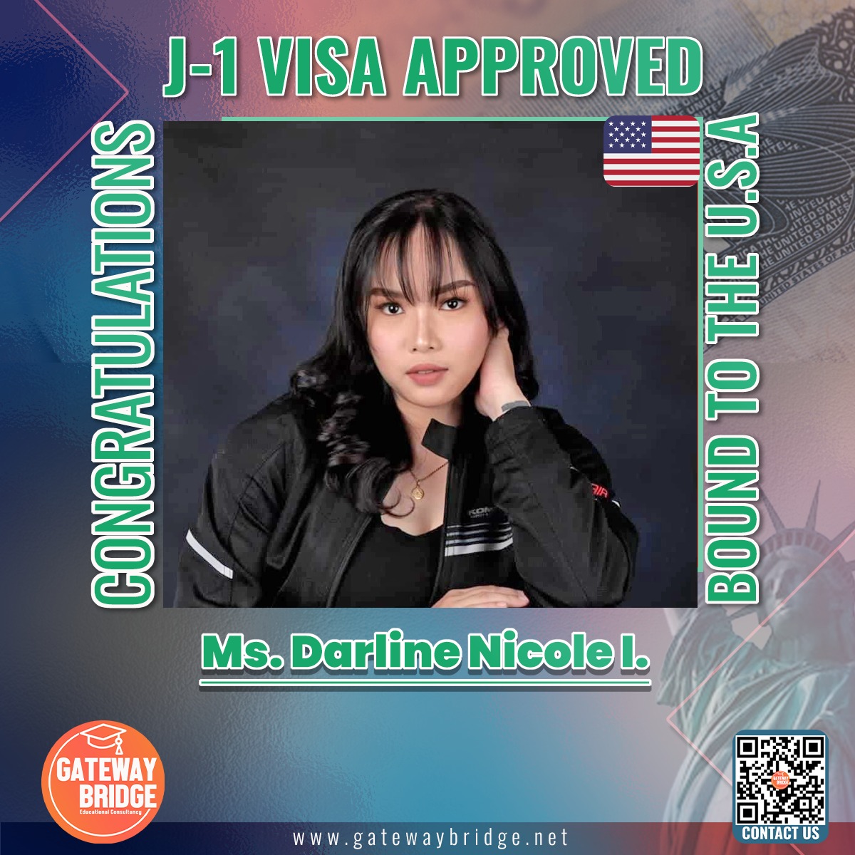 gatewaybridge's tweet image. We are proud to announce that our very first J1 visa is APPROVED!

🌍gatewaybridge.net/contactus
📞+63 908 989 5460
📲 +63-995-983-2610
📧 studyabroad@gatewaybridge.net

#j1visa #trainingvisa #internship #usa
