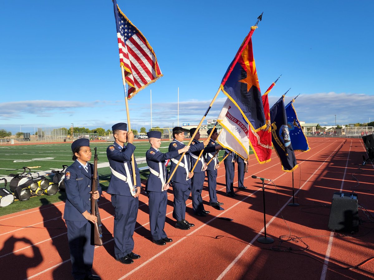 #AZ951 #AFJROTC #CampoVerde presented the colors for <a href="/QHTrailblazers/">Quartz Hill El</a> Veterans Day assembly 
<a href="/MccordGps/">GPS-MCCORD</a> <a href="/CVHSMrDumas/">CVHS Mr. Dumas</a> <a href="/DrKristaCox/">Krista Cox</a>