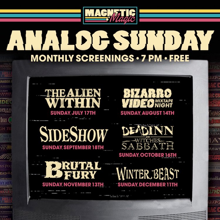 armourtheater's tweet photo. #MMRentals and #ForeverBogus are back at Rewind Video this weekend for Nov #AnalogSunday featuring the ridiculous romp known only as: Brutal Fury! Party starts at 7PM and admission is FREE! Plus: #VHS Swap n’ Shop, Preshow Mixtape, Prizes &amp; more! https://t.co/yPyBi47Ss6